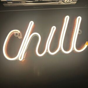 “Chill” LED Neon Wall Light.